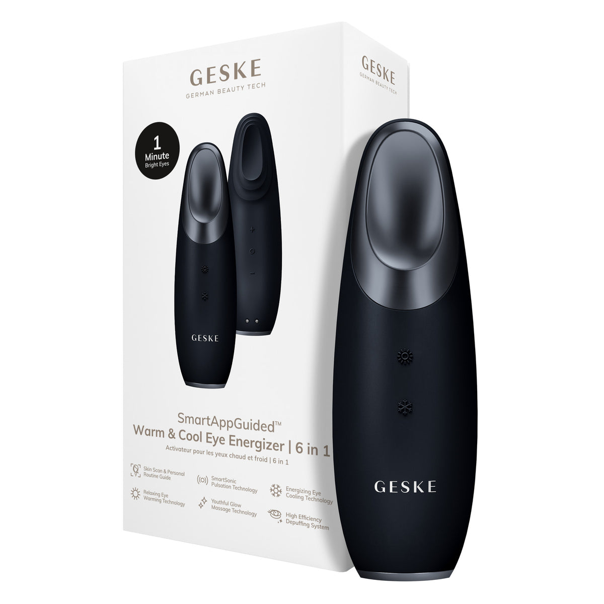 Warm & Cool Eye Massager 6-in-1 for Puffiness Dark Circles Wrinkles