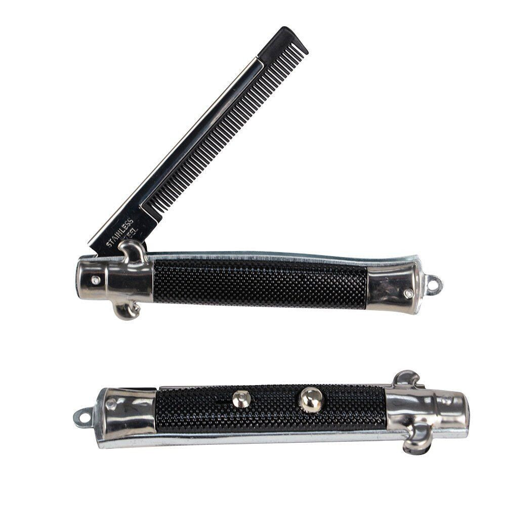Fake Switchblade Comb Pocket Knife - Novelty Hair Grooming Accessory