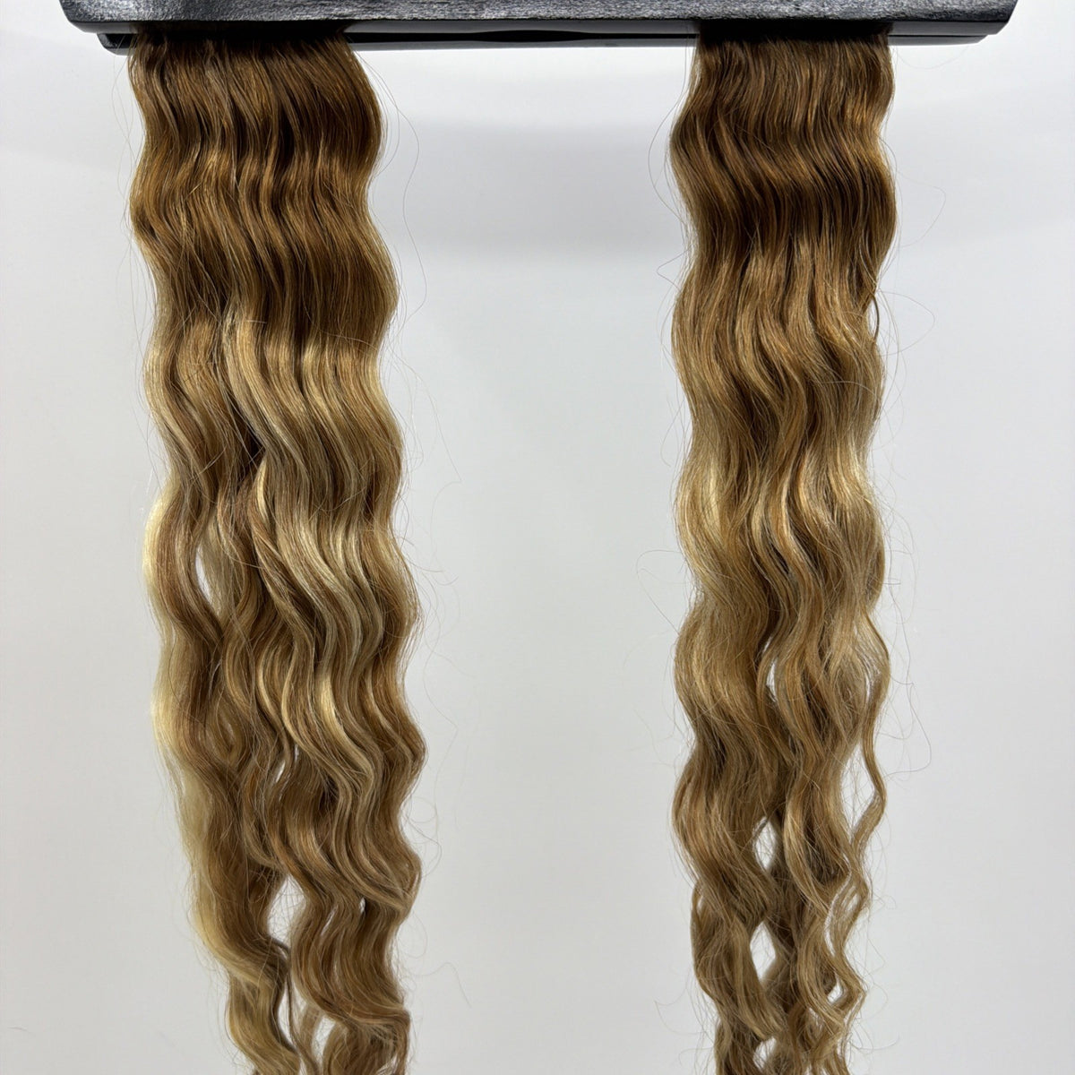 20-Inch Tape-In Hair Extensions with Rooted Toffee Swirl Highlights - 2 Pack