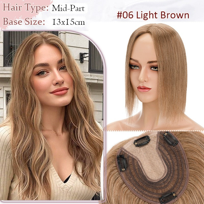 Women Clip-in Hairpiece for Hair Loss & Volume - 100% Remy Human Hair