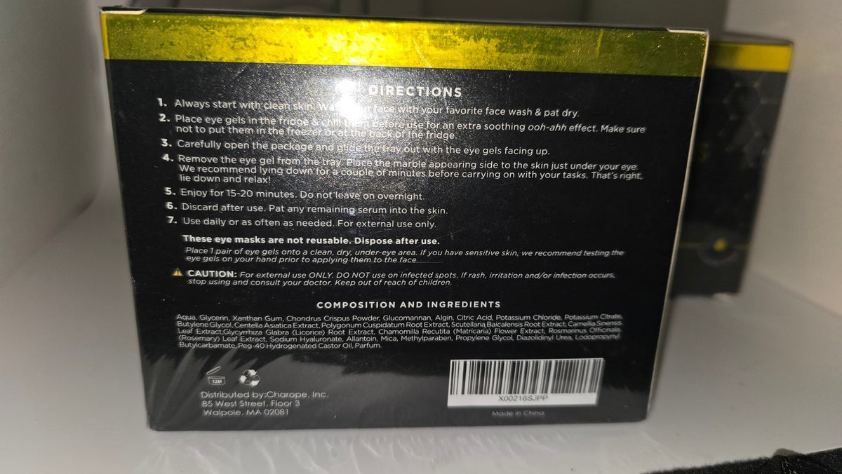 2 Pack Under Eye Patches for Puffiness Dark Circles - Dermora Golden Glow