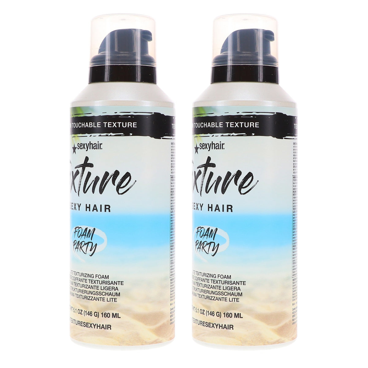 Texturizing Hair Foam Party - Humidity-Resistant Volumizing Mousse 5.1 oz 2 Pack