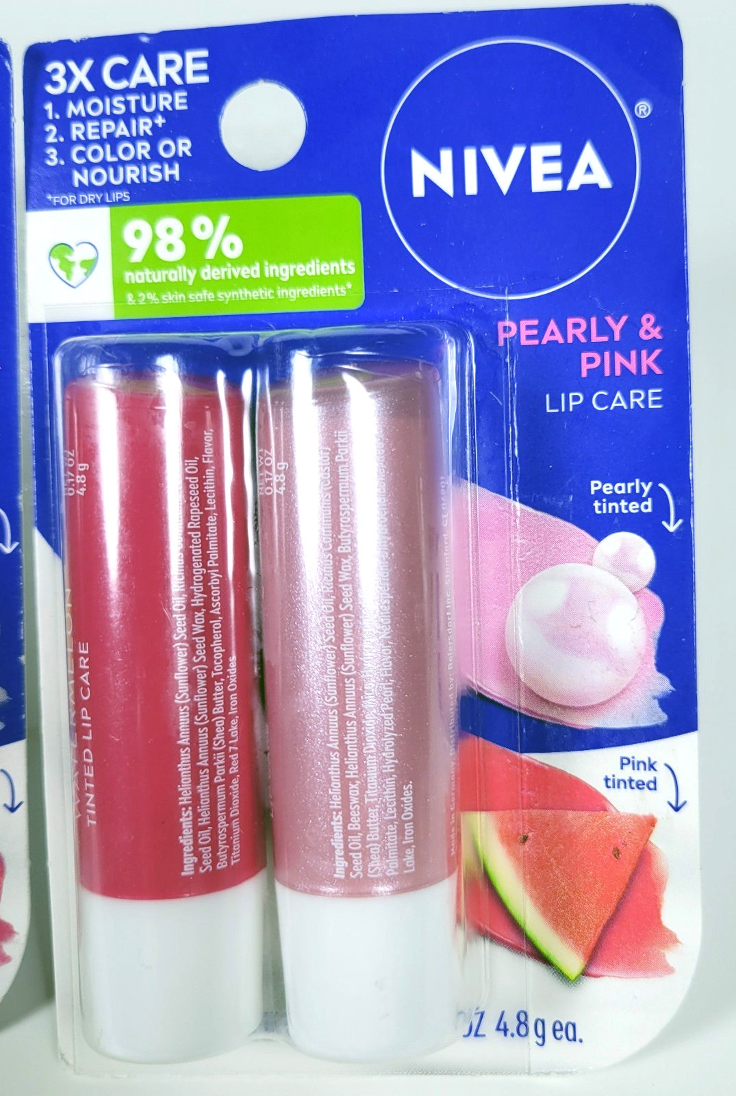 Tinted Lip Balm Set - NIVEA Lip Care in Pearly Pink Cherry & Berry