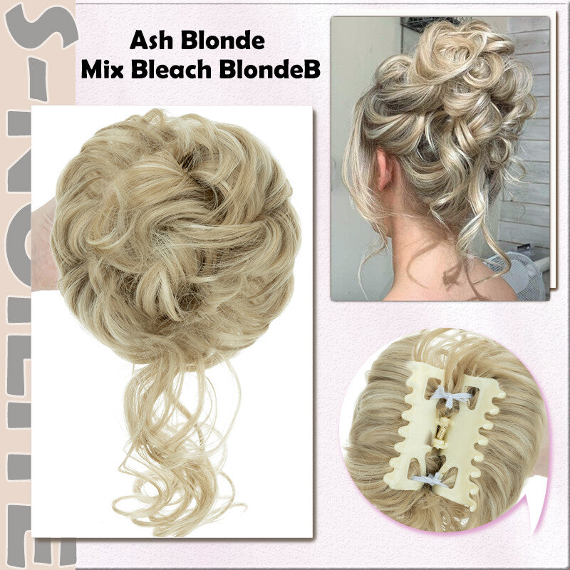 X-Large Thick Curly Claw Chignon Messy Bun Hair Extension Clips - All Colors