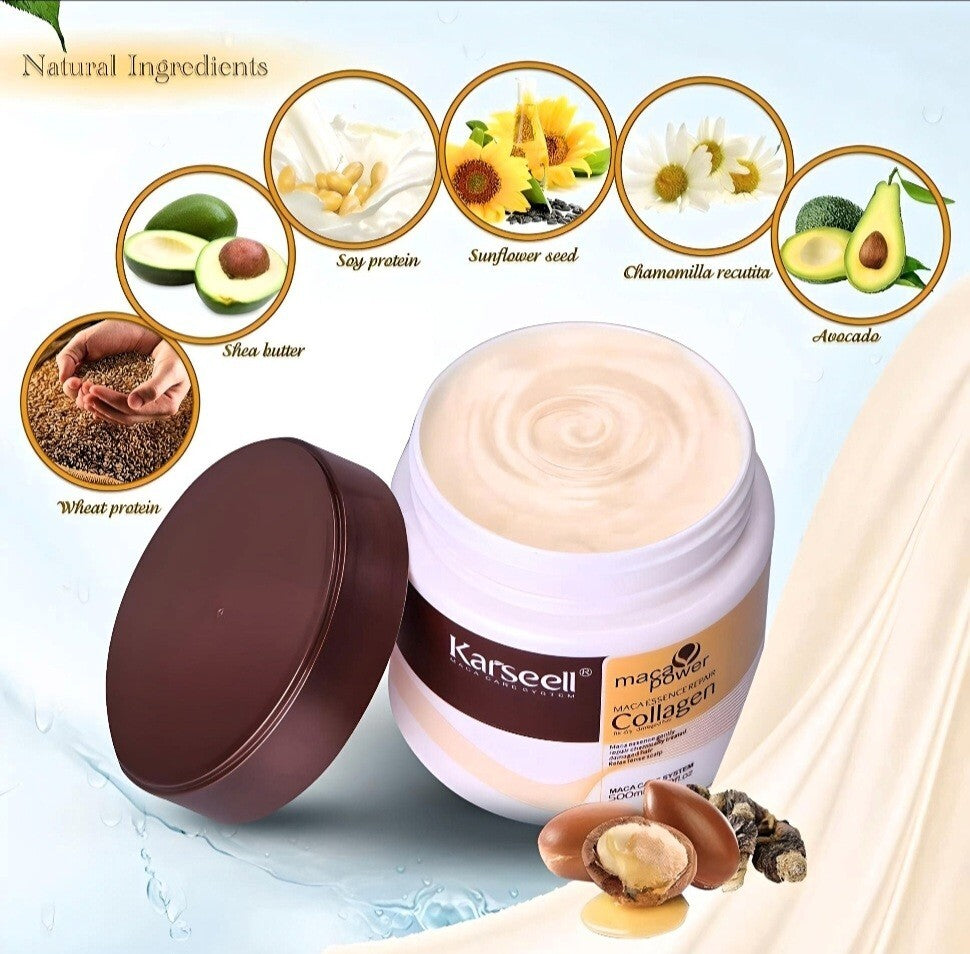 Karseell Collagen Protein Hair Mask - Damaged Hair Repair & Heat Protector
