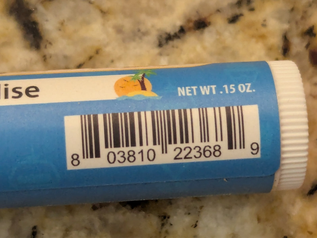 Natural Lip Balm Pack - Paradise Flavor, 0.15 oz, 10 Count