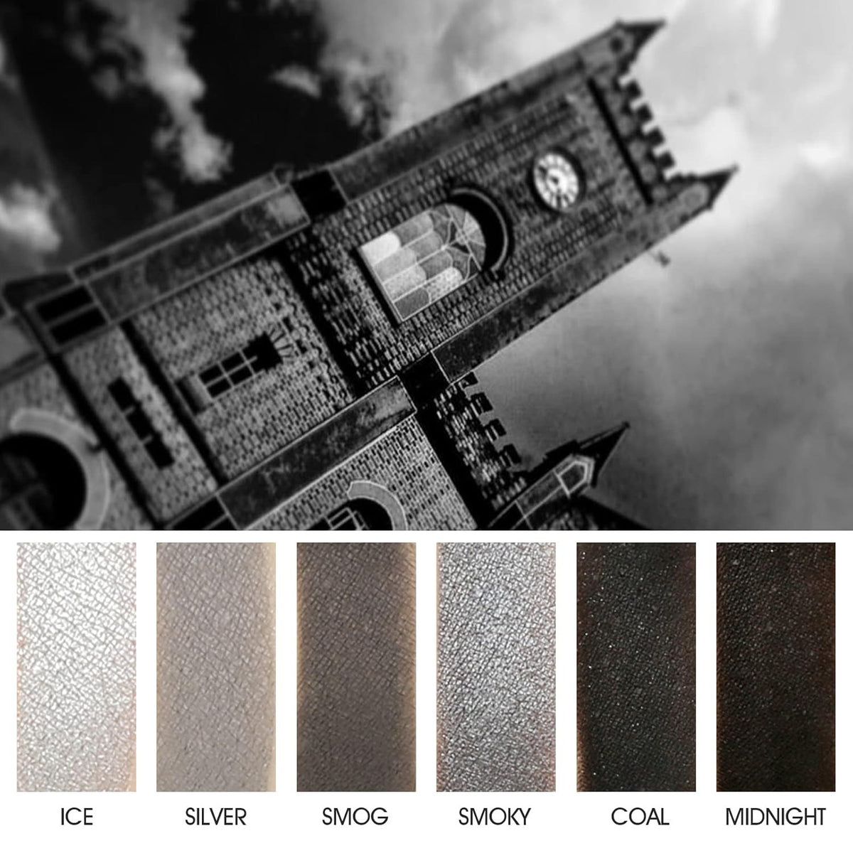 Smoky Eye Shadow Palette 9 Color Black Gray Matte Shimmer Glam Palette