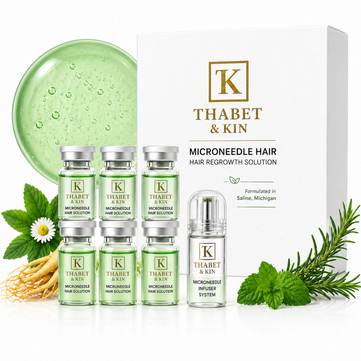 Hair Regrowth Serum - Ginseng & Peppermint Oil Treatment