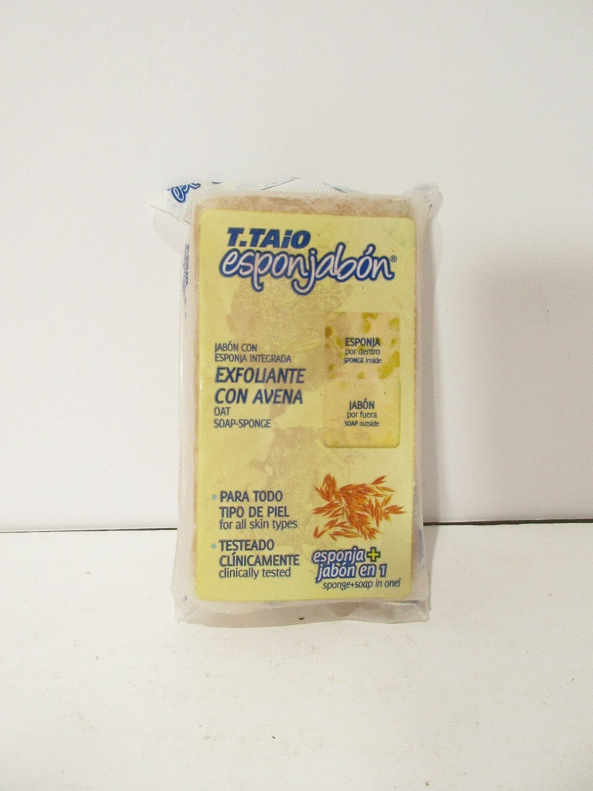 T.Taio Esponjabon Exfoliating Oat Soap and Sponge Avena 4.2oz (3 Pack)