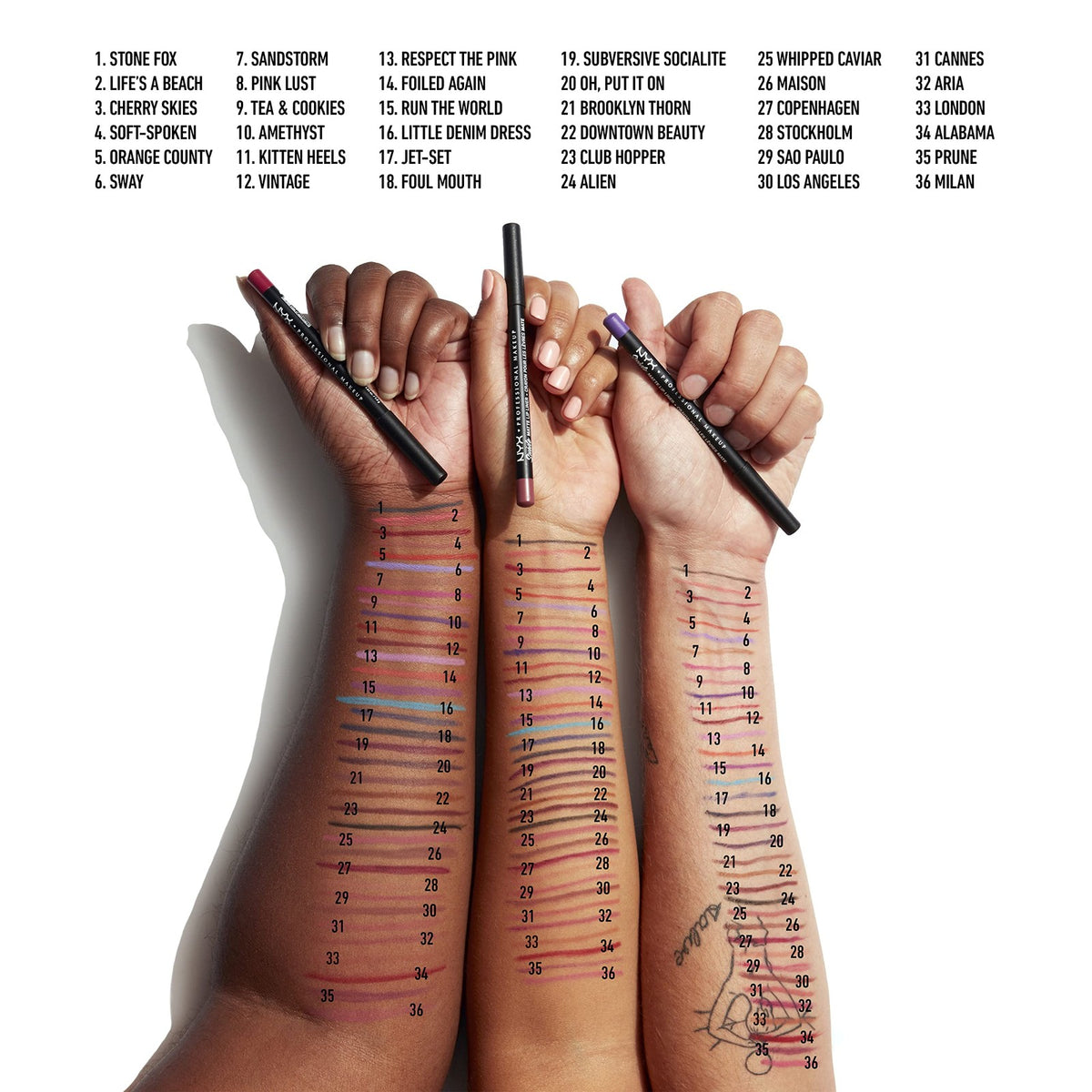 Set of 2 Matte Lip Liner Pencils - Pink Lust, Full Coverage, Velvety Finish