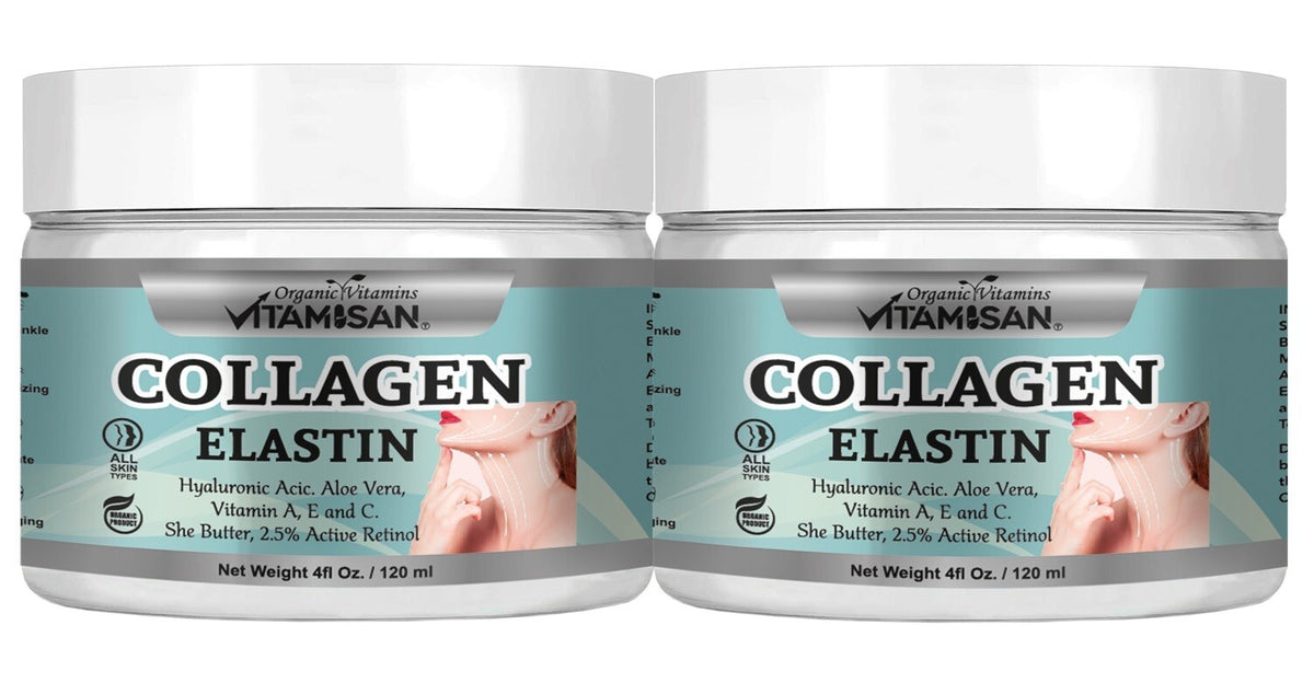 Collagen & Elastin Skin Cream - Anti-Aging Face Moisturizer, 8 oz