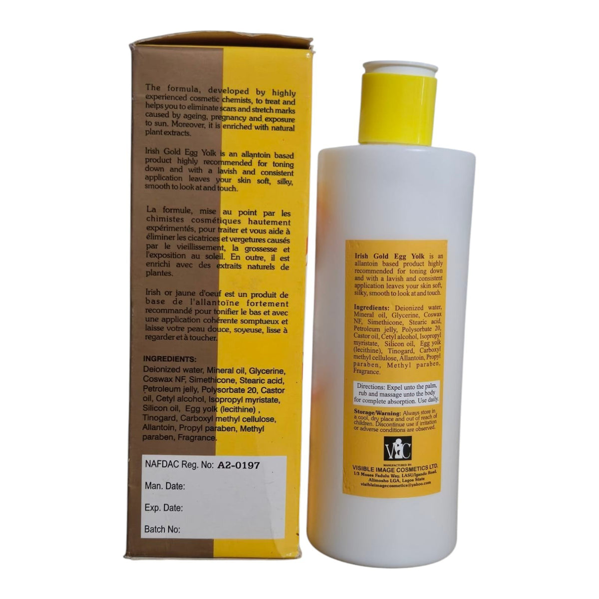 Irish Gold Egg Yolk Extract Lotion 300ml - Nourishing Skin Care