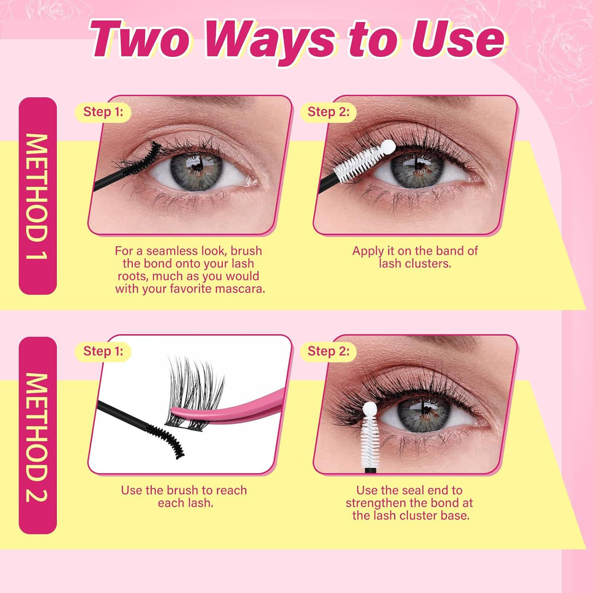 Waterproof Lash Cluster Glue & Seal - Long Lasting Eyelash Bond & Seal, 10ml