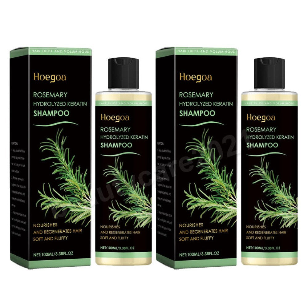 Organic Rosemary Hair Growth Shampoo with Hydrolyzed Keratin - Thicker, Stronger Hair