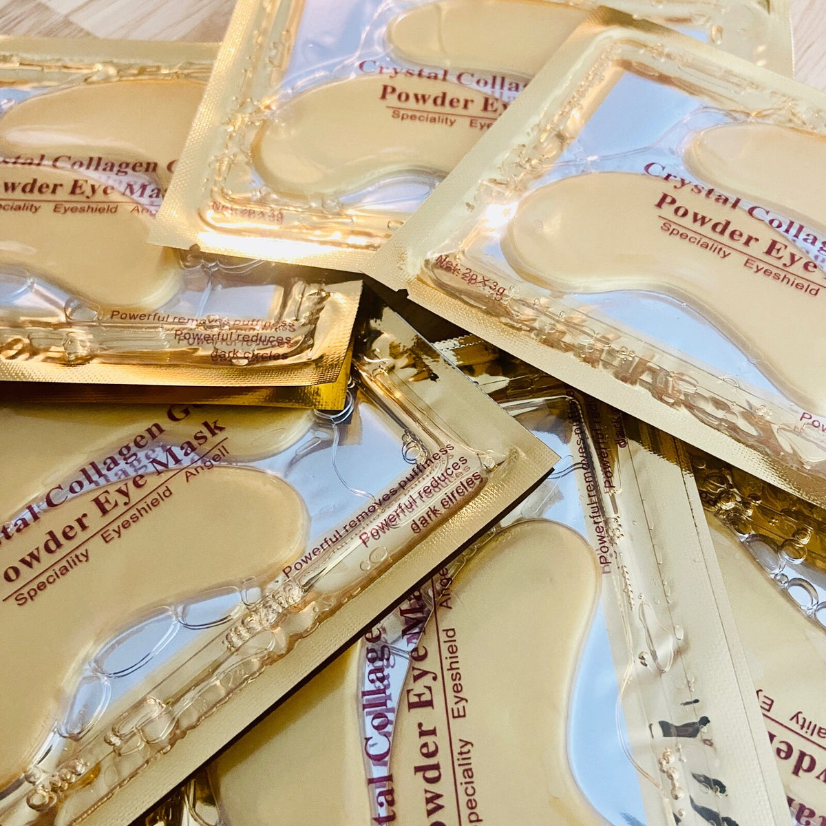 Gold Collagen Eye Mask Patches for Dark Circles & Anti-Aging - 10 Pairs