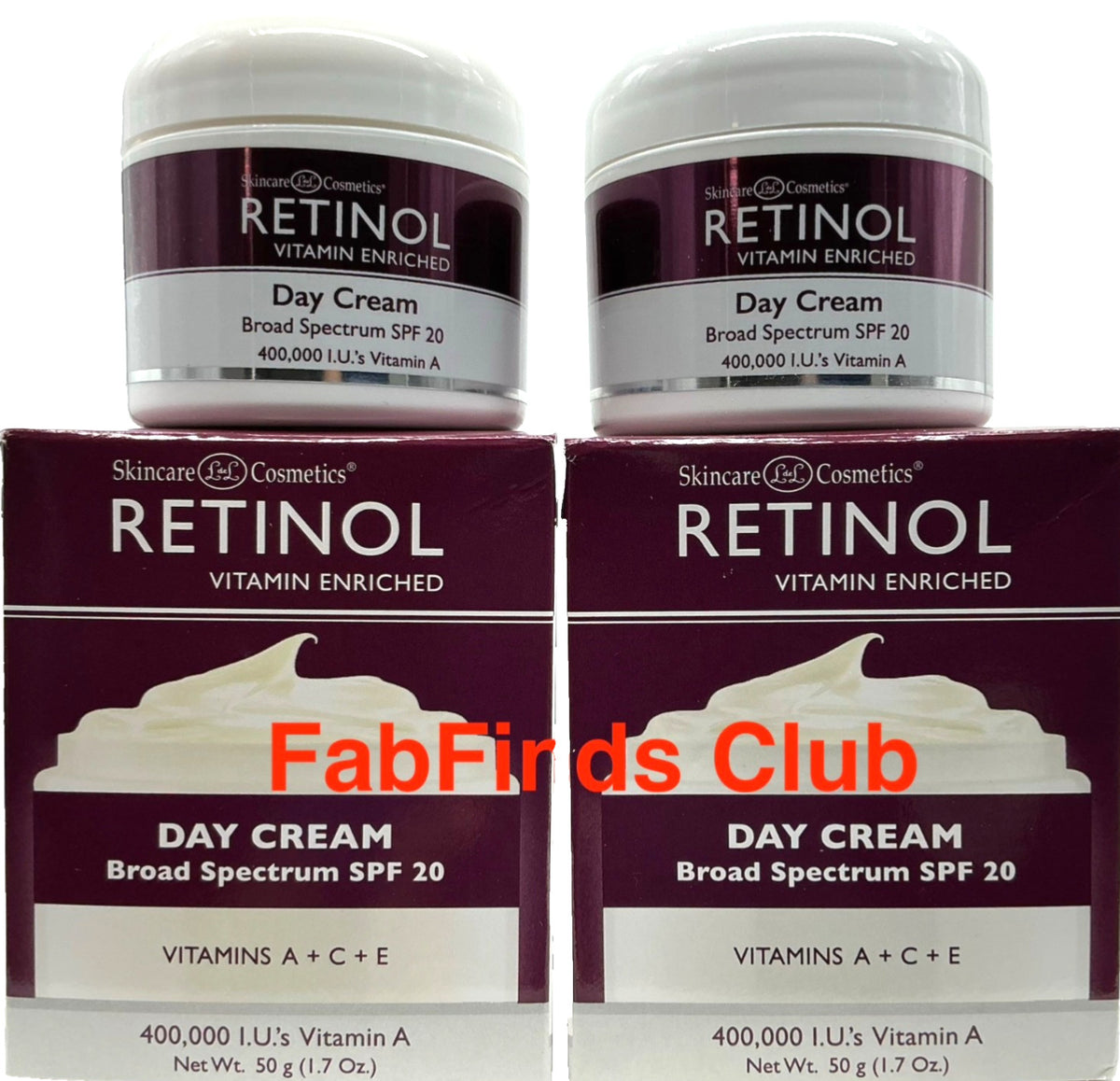 Retinol Day Cream SPF 20 Vitamin A+C+E Set - Moisturizing Anti-Aging Skincare