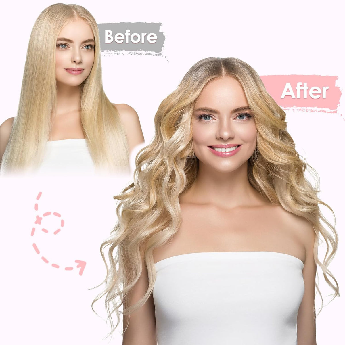 Self-Grip Hair Curlers Set - 21 Pieces for All Hair Types, Volume & Curling