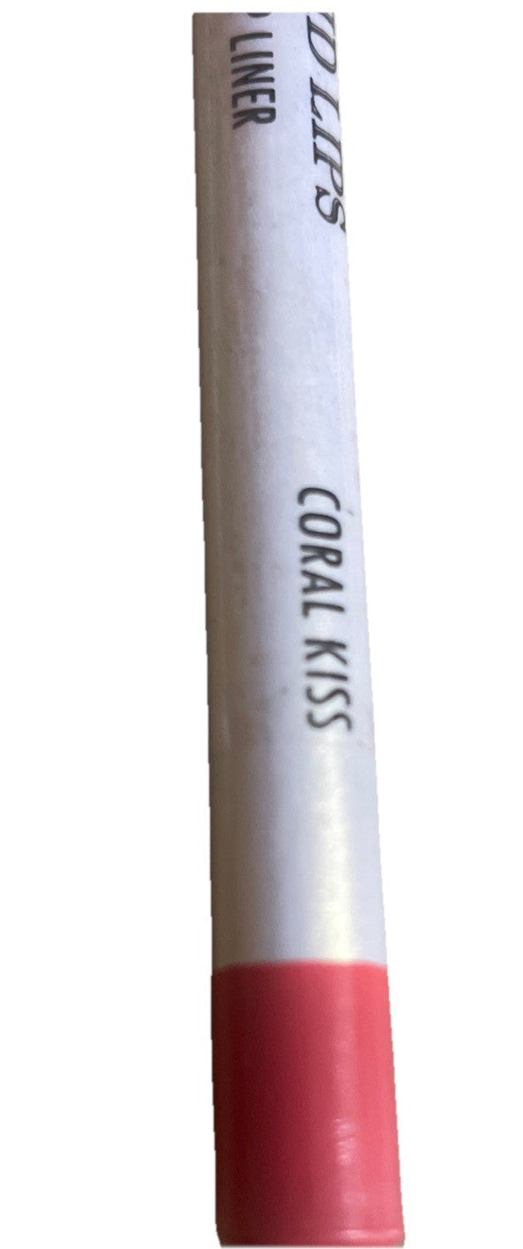 Vivid Lips Lip Liner Pencil Full Size Coral Kiss - Long-Lasting Lip Definition