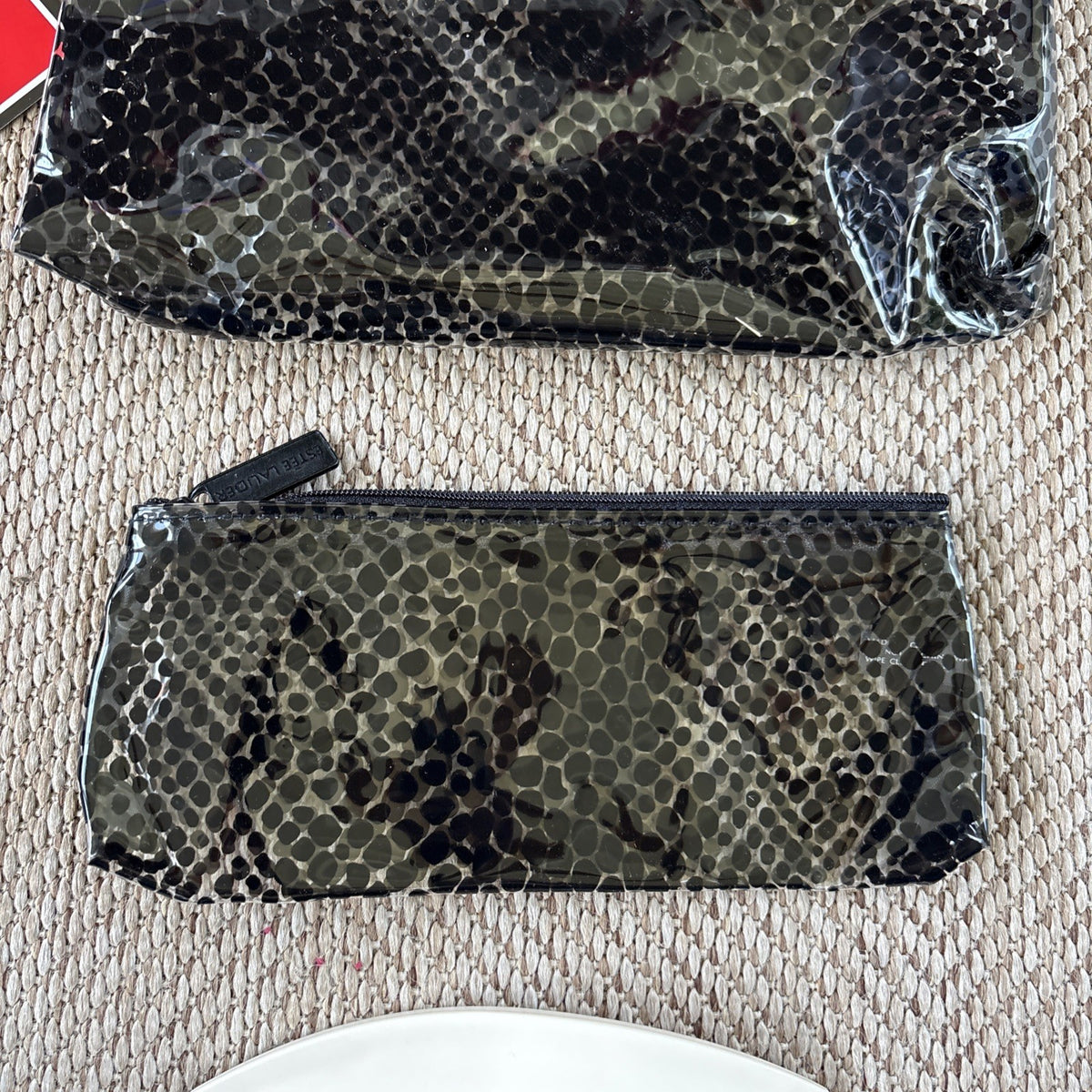 Women’s Animal Print Cosmetic Bag with Comb - Travel Toiletry Organizer
