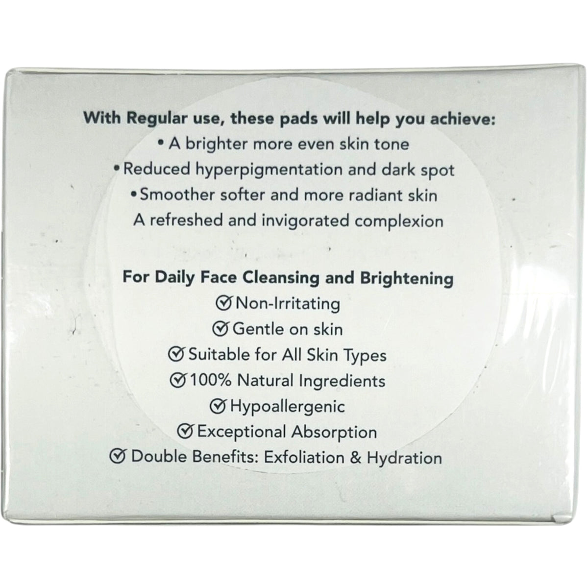 Kojic Acid Turmeric Facial Cleansing Pads - 50 Count Skin Care Set