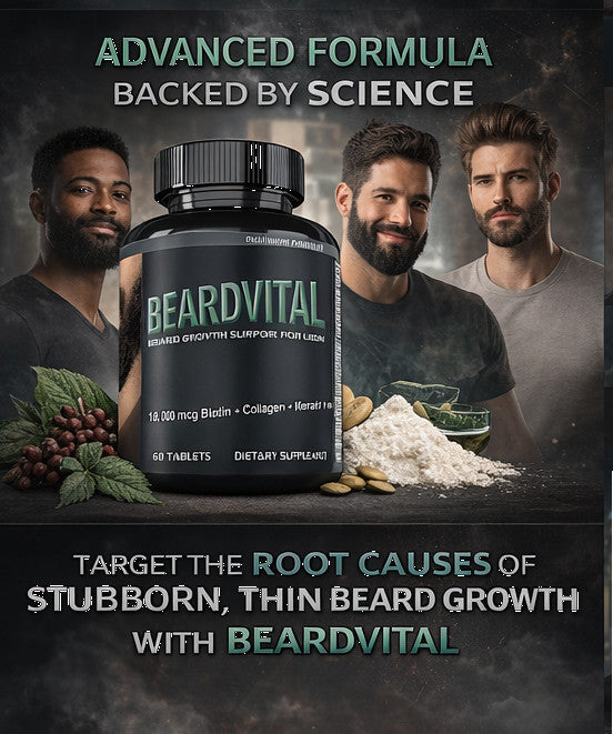 Beard Growth Supplement for Men – Biotin, Collagen & Keratin