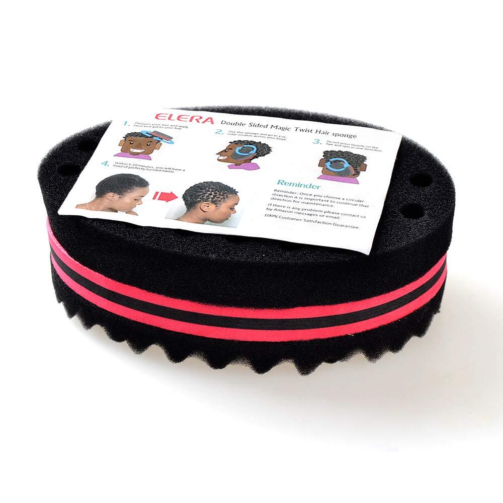2pcs Wave Barber Sponge Hair Brush Afro Curl Twist Dreads Coil Men