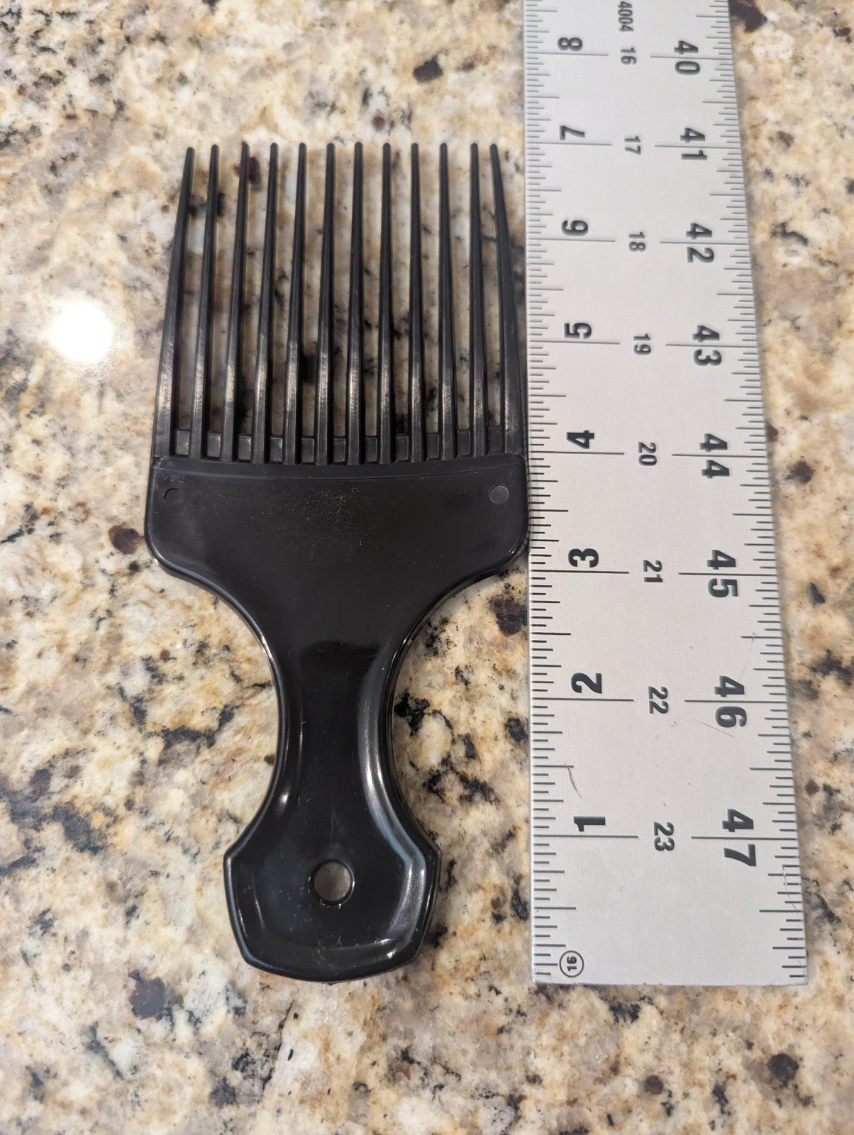 7-Inch Wide Tooth Detangling Hair Pick Comb Black 12 Pack