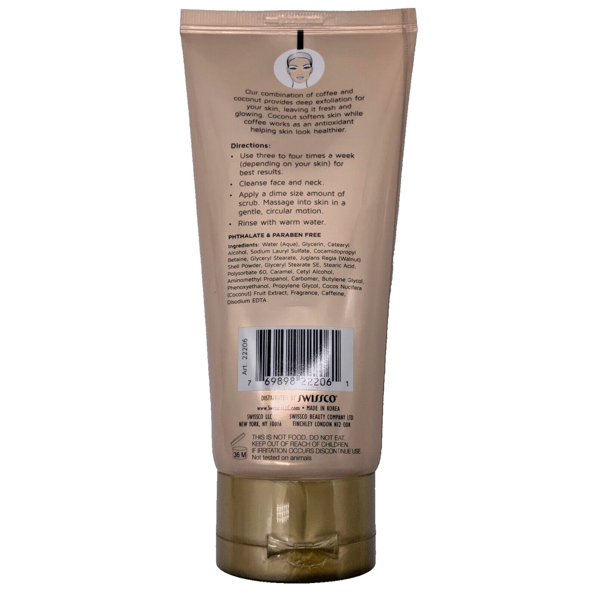 Precision Beauty Coffee+Coconut Face Scrub Sealed 5.75oz