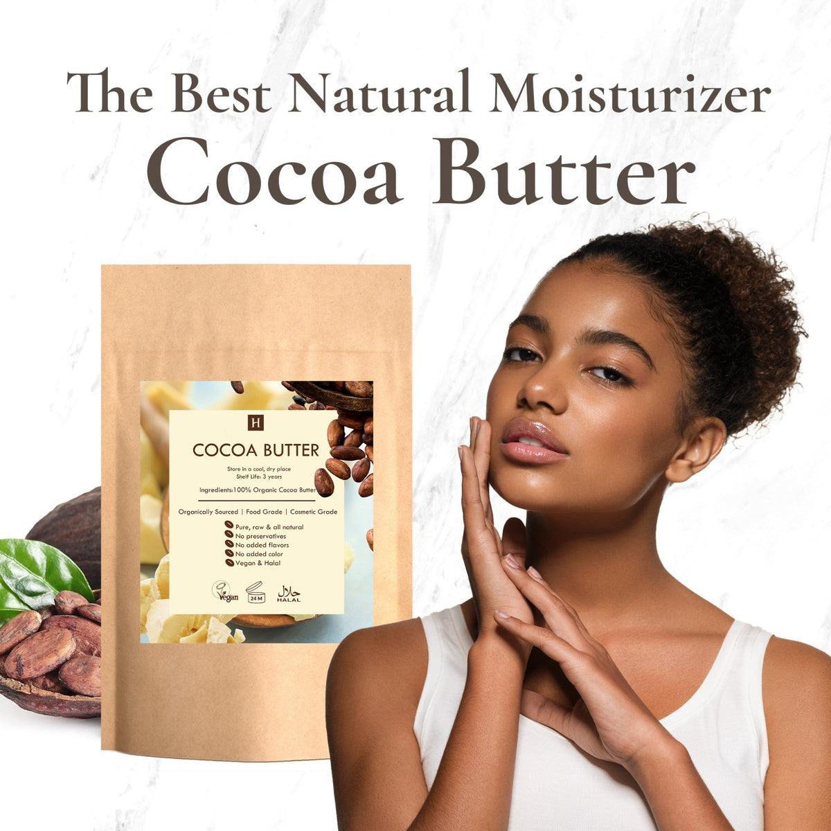 Raw Organic Cocoa Butter – Pure, Unrefined