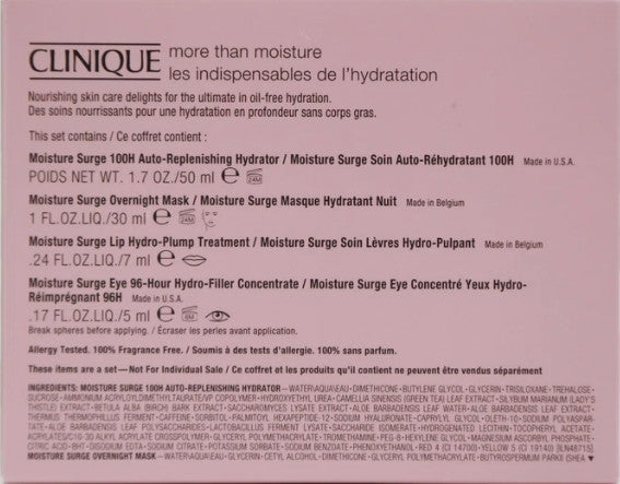 Clinique Moisture Surge Skin Care Set with 4 Hydrating Products