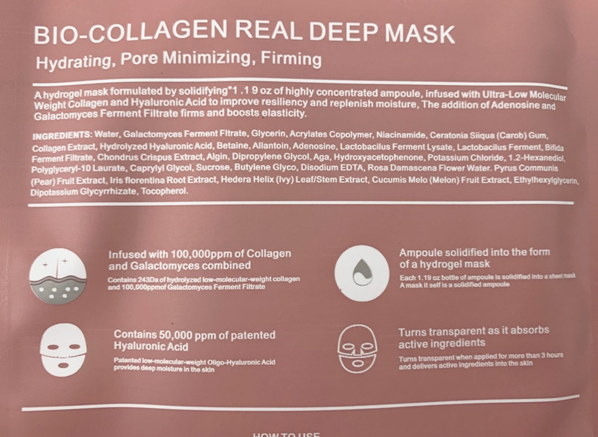 Bio-Collagen Deep Facial Lifting Mask - Pack of 8