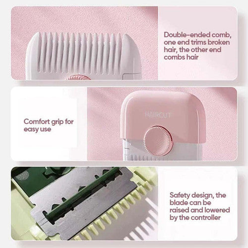 2-in-1 Hair Trimmer with 10 Replacement Blades and Razor Comb