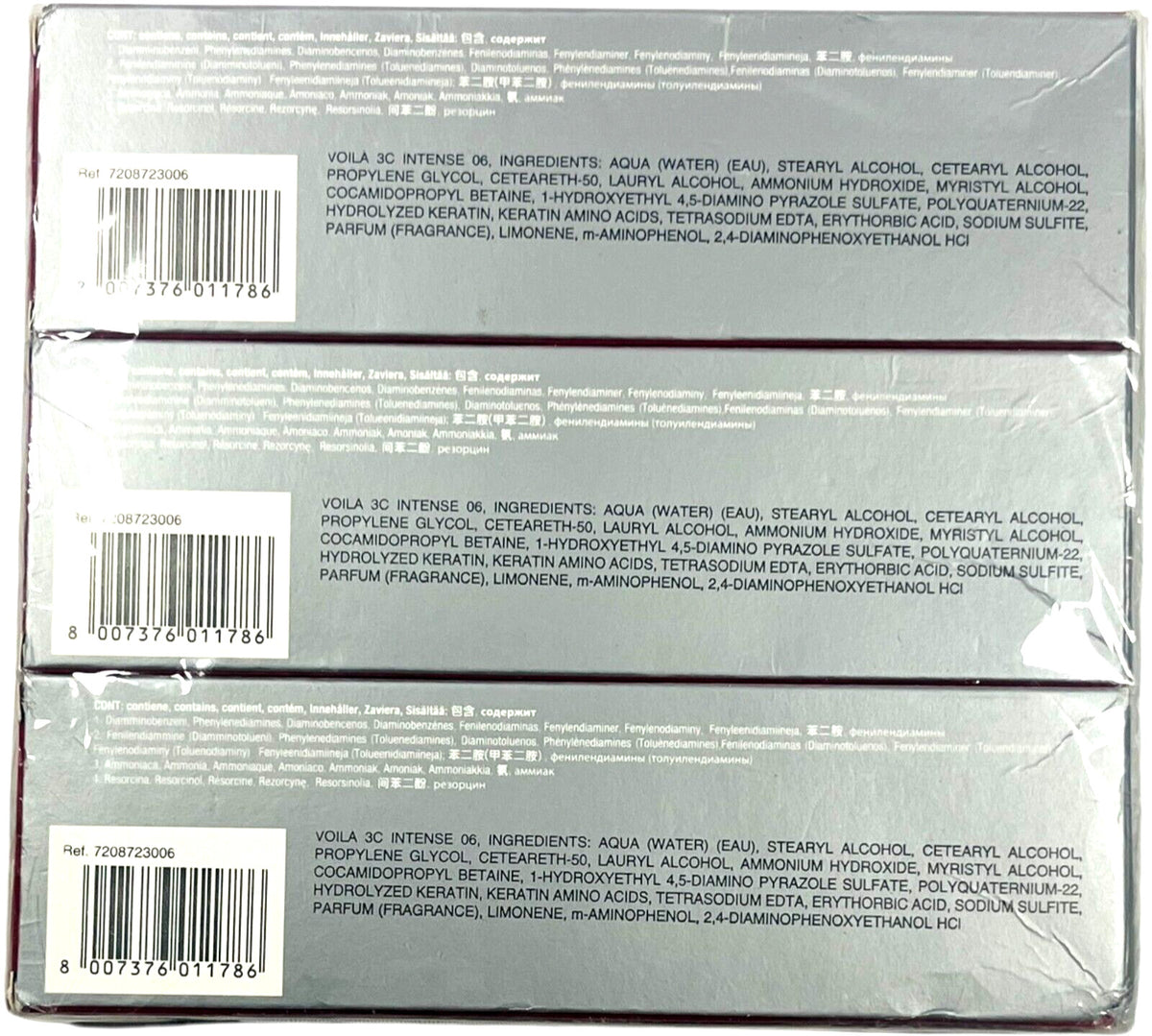 Voila 3C Red Corrector 60ml - 3 Pack