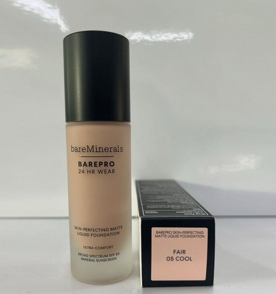 Foundations: BarePro 24HR Matte Liquid Foundation – Skin-Perfecting, SPF 20, 1oz