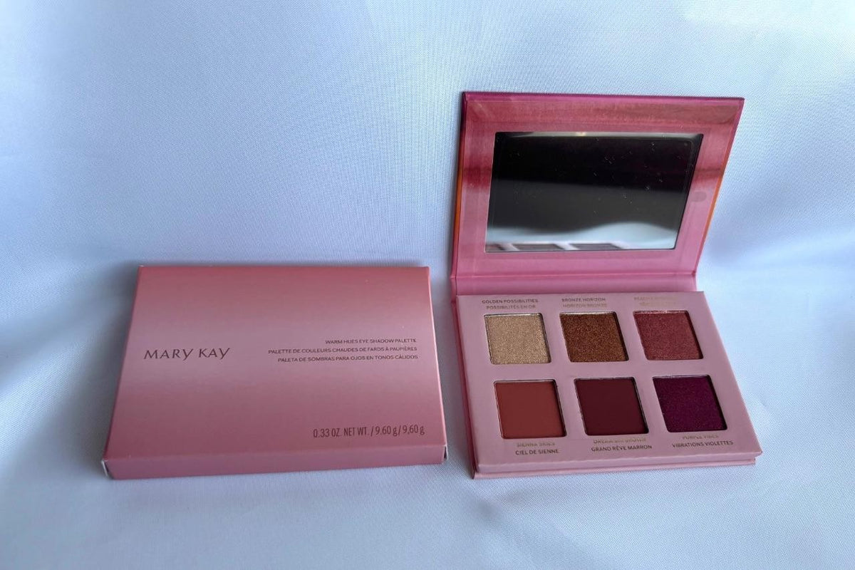 Mary Kay Warm Hues Eye Shadow Palette - Limited Edition 6 Shades with Mirror