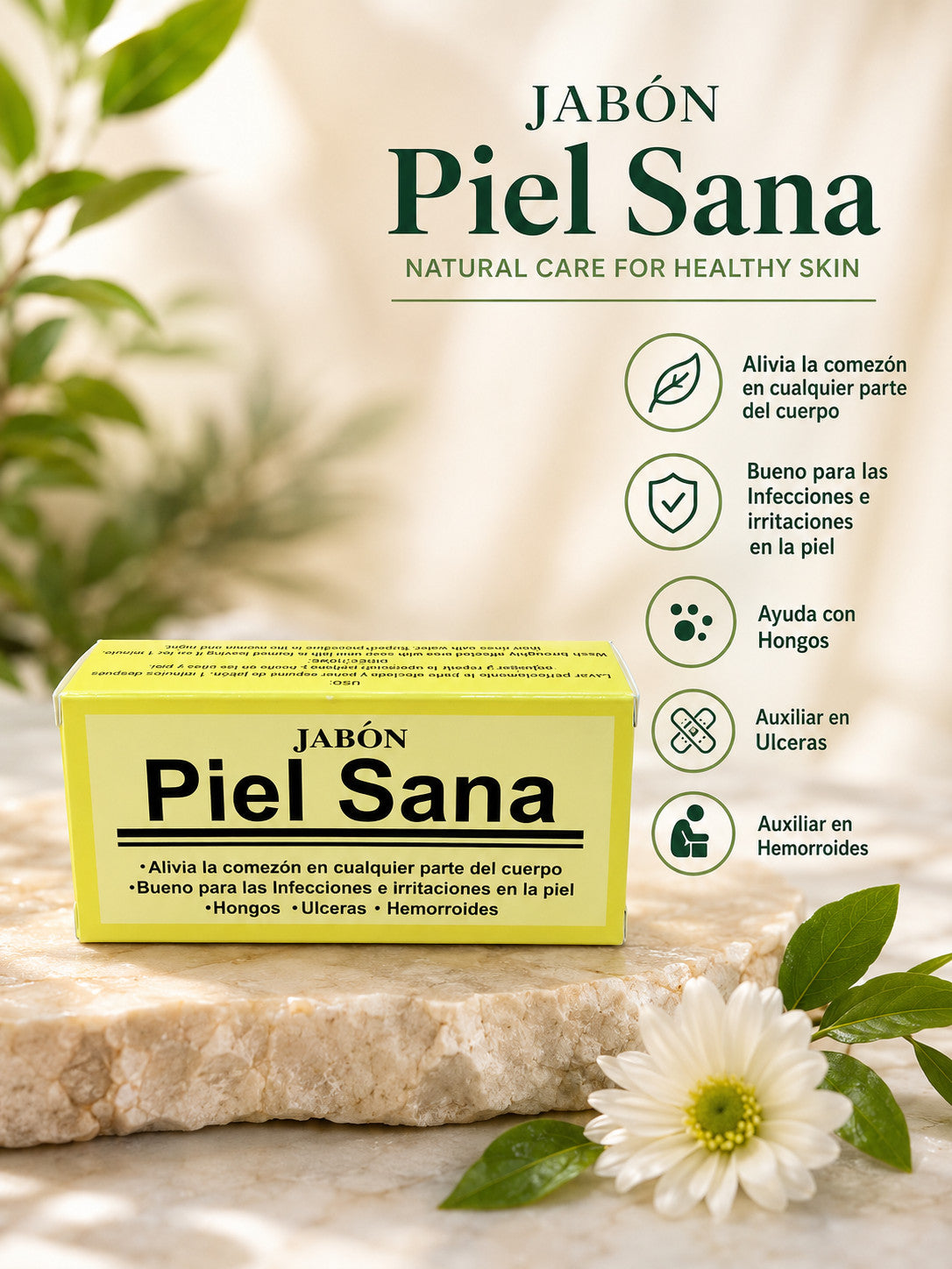 NEW Jabon Piel Sana 3.5 Oz Hecho En Mexico Made in