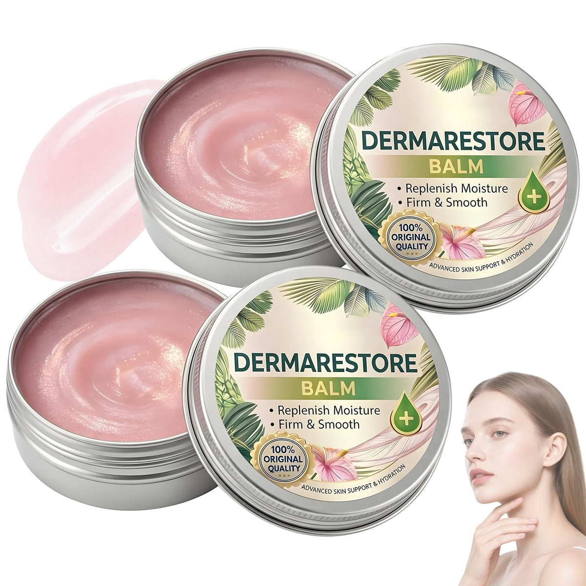Derma Restore Balm for Skin Care - Gentle Moisturizer, 0.5 Fl Oz, Pack of 2