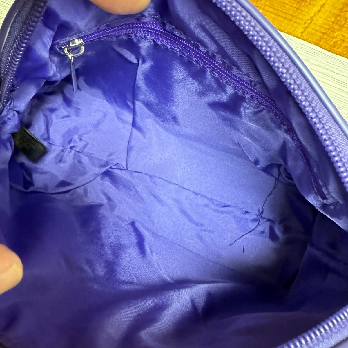 Zip Around Cosmetic Bag - Purple Travel Makeup Organizer
