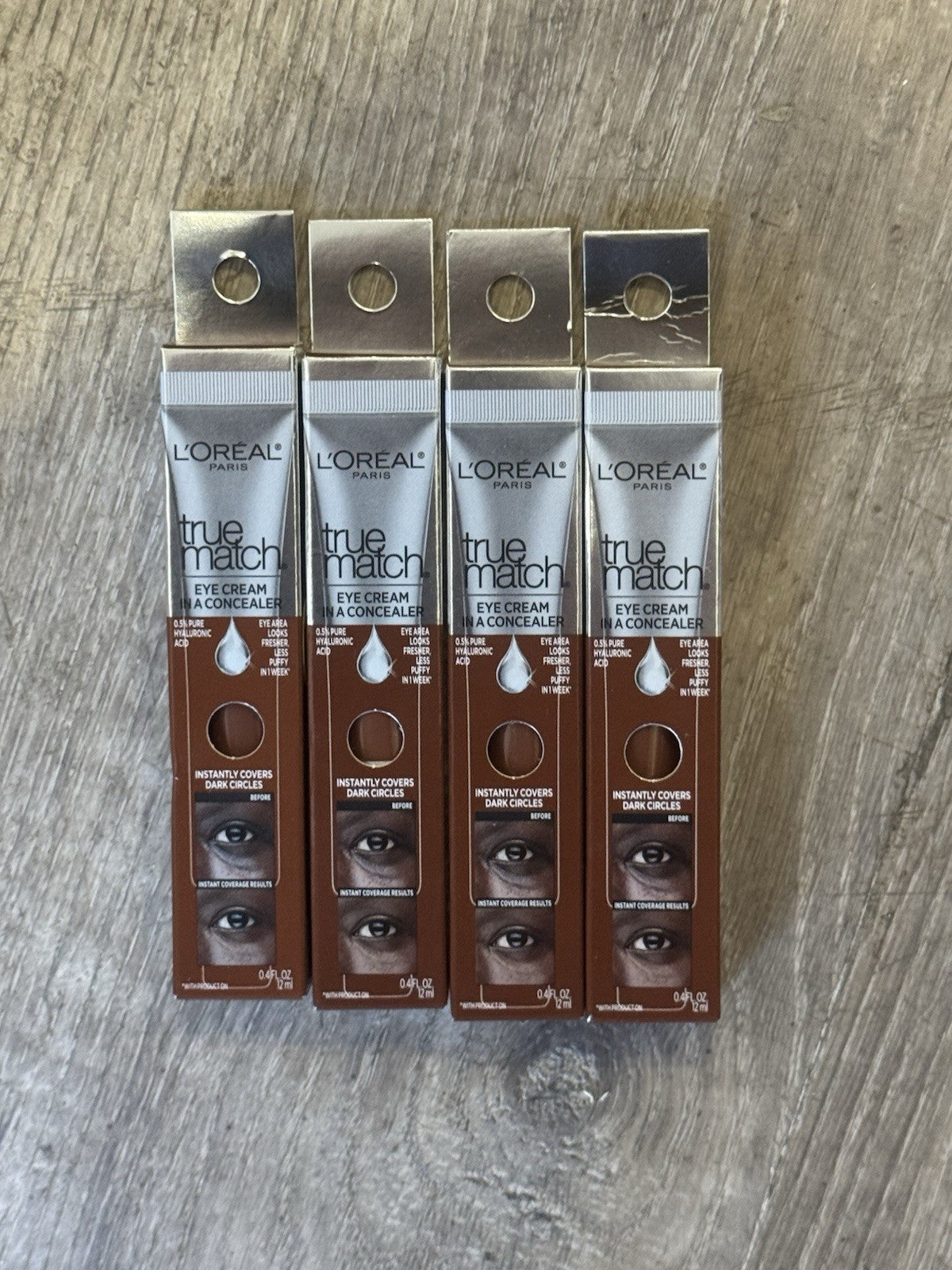4 Pack Deep Skin Tone Concealer for Under Eye Brightening & Coverage