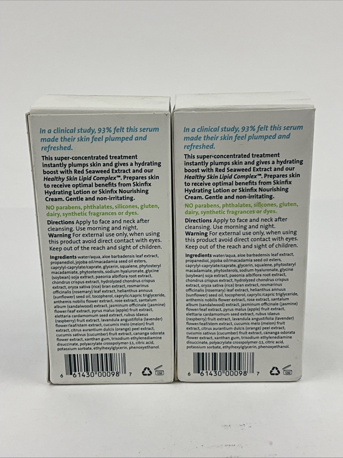Moisture Boost Serum 97.5% Natural 1 fl oz – Set of 2