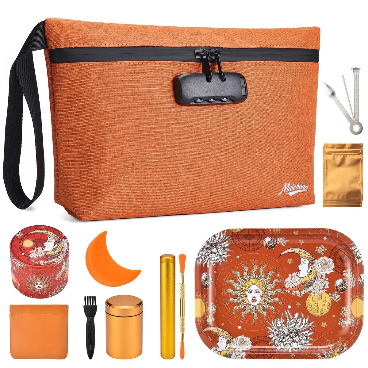 Large Cosmetic & Travel Organizer Bag with Combination Lock – Medicine & Accessory Storage