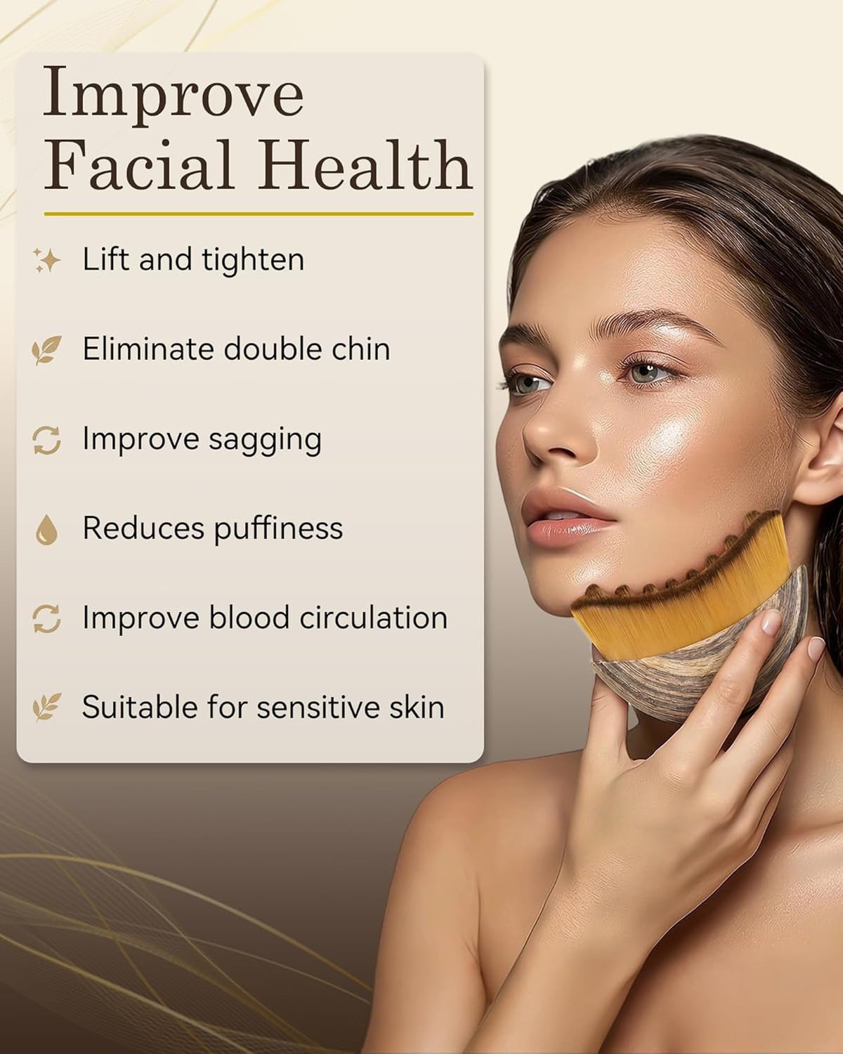 Lymphatic Face Brush Set for Puffiness & Contouring - Soft Bristles
