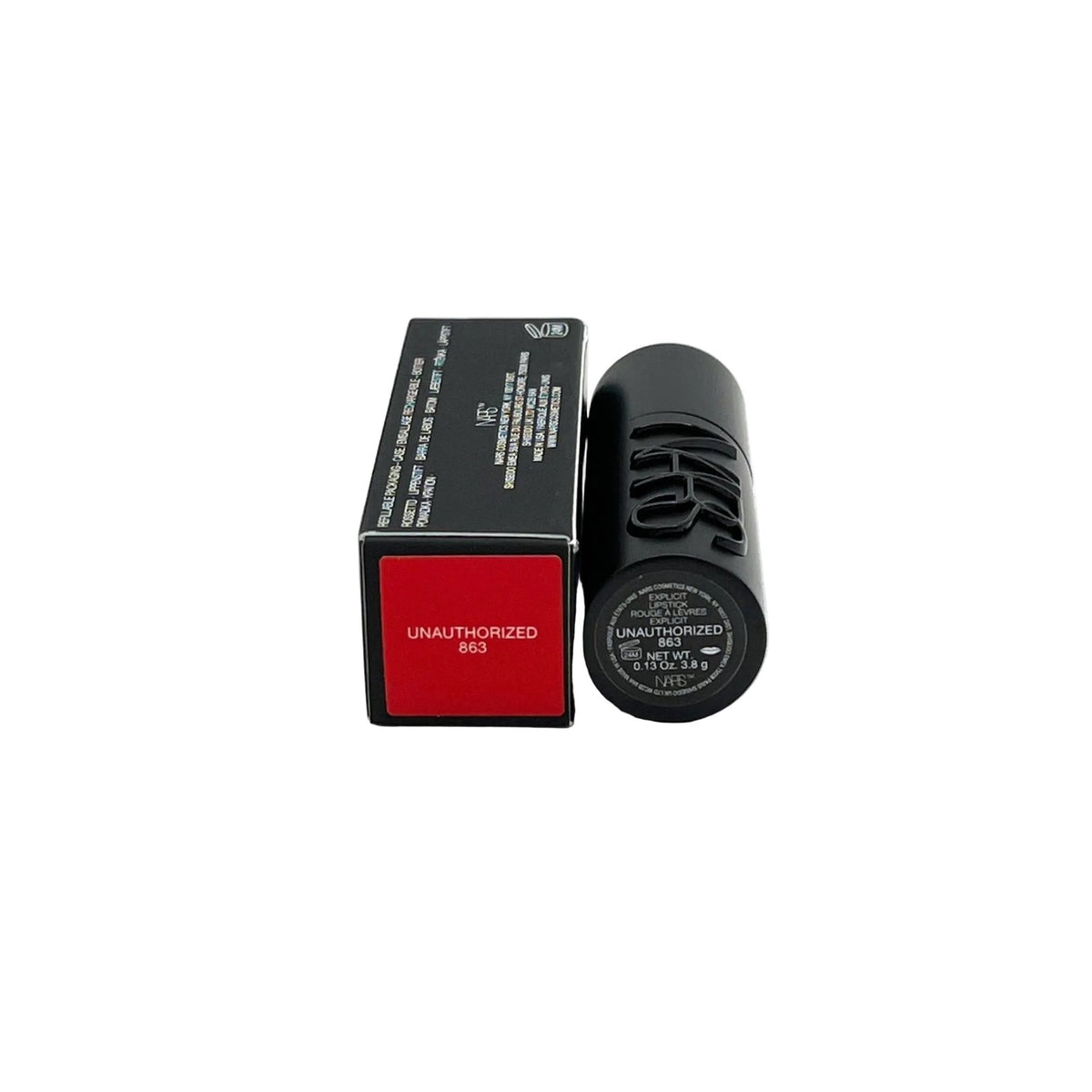 NARS Explicit Lipstick Satin Finish Classic Red 0.13 oz Refillable Full Size
