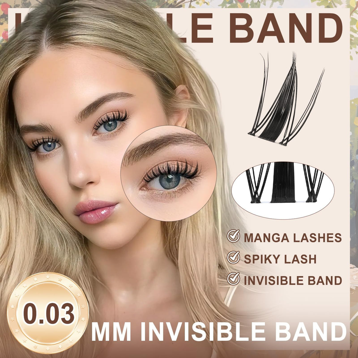 Natural Lash Clusters Kit - 8-18mm Fake Eyelash Extensions, DIY False Lashes