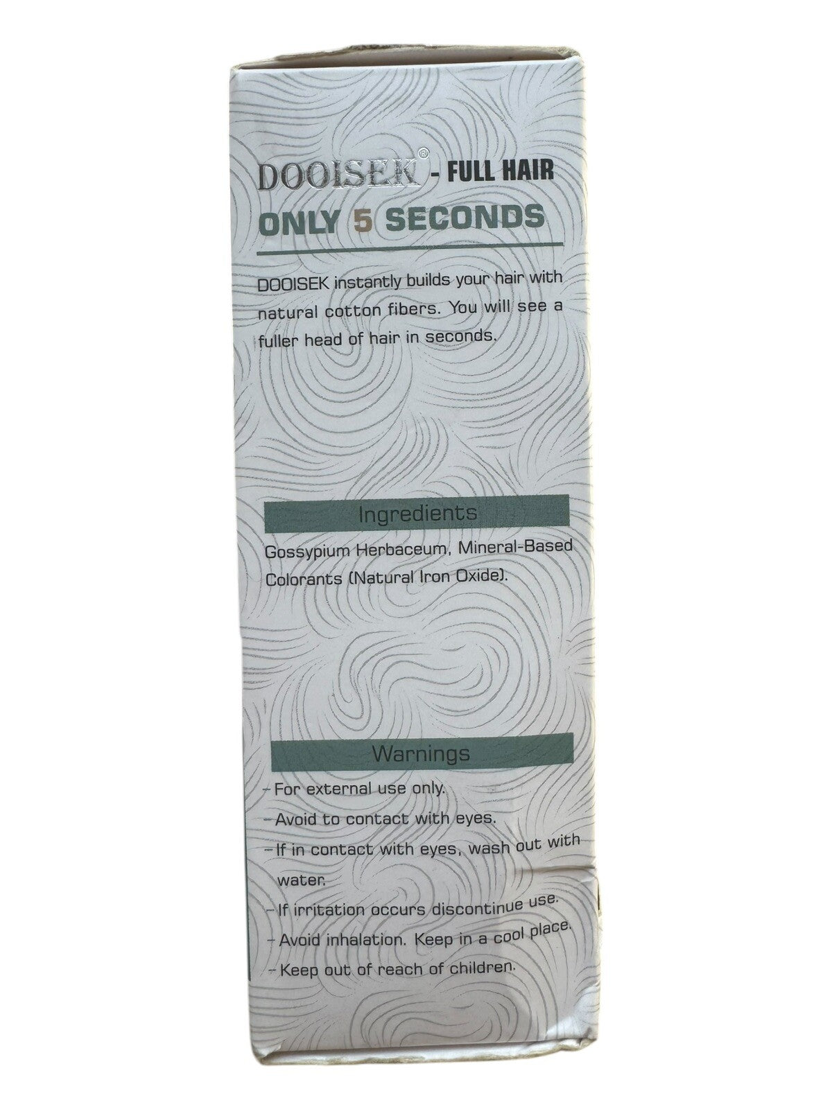 Cotton Fiber Hair Building & Thickening - Medium Brown 28g