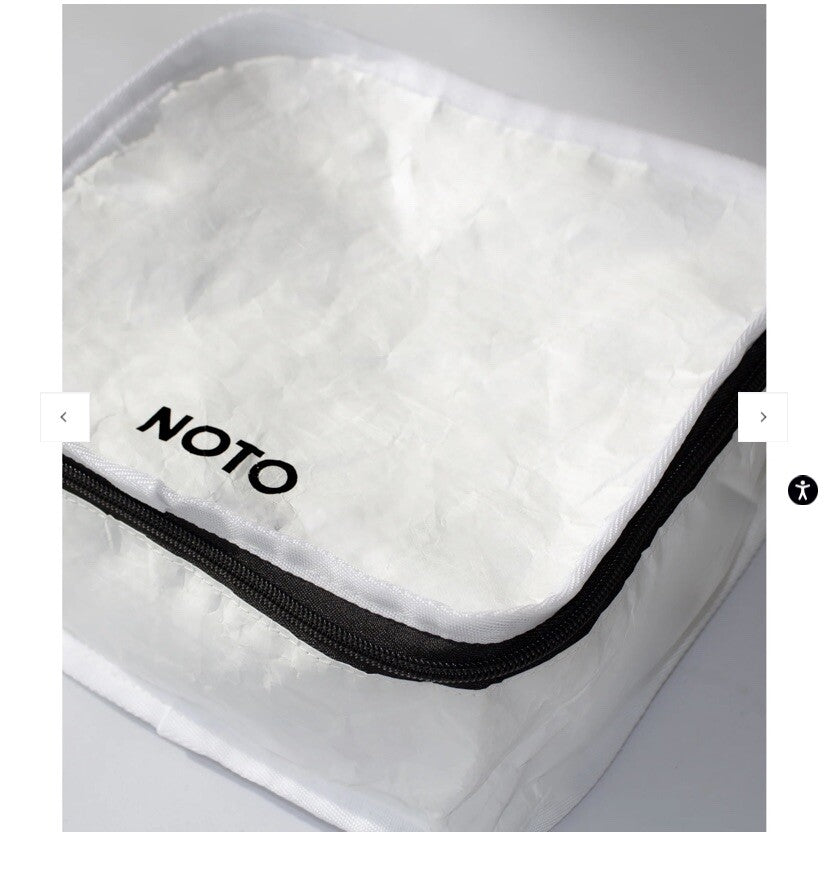 NoTo Botanics 9x8x4.5 Inch Washable Collapsible Travel Kit Bag