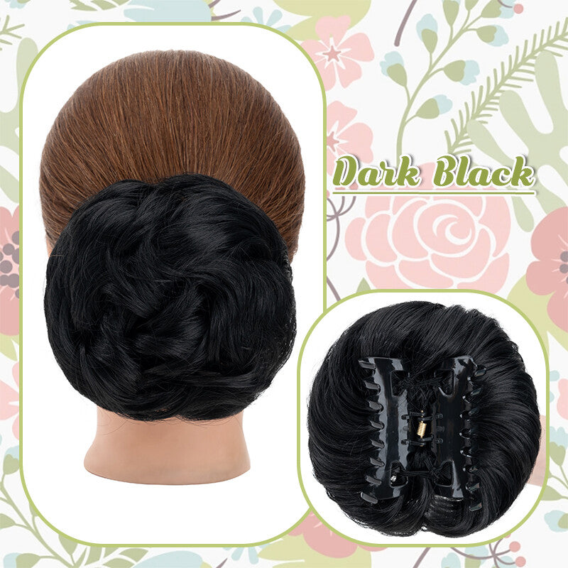 Messy Bun Claw Hair Clip Extensions - Curly Thick Updo Accessory