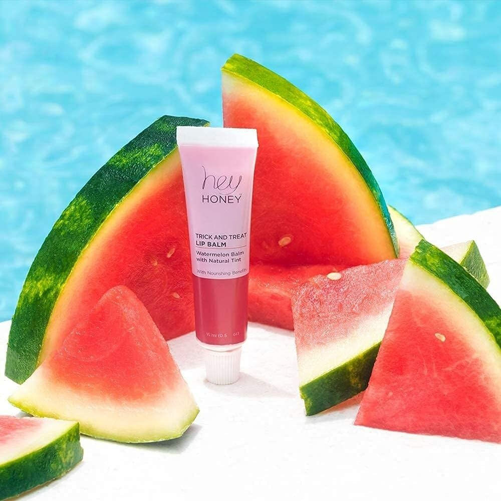 Watermelon Lip Balm Set - Hydrating Moisturizer with Natural Tint 15ml x 2