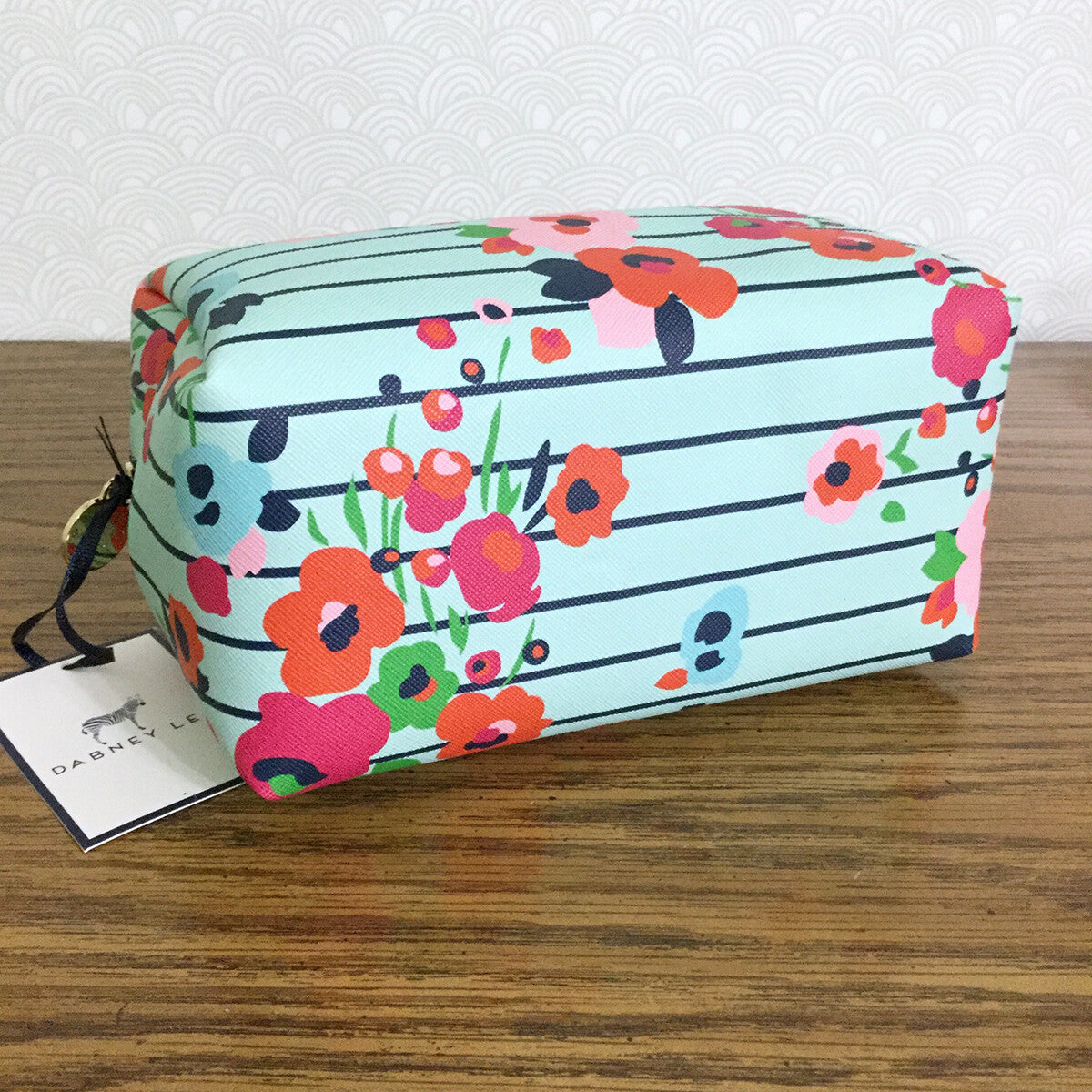 Dabney Lee Floral Stripe Cosmetic Bag – Travel Makeup & Toiletry Organizer