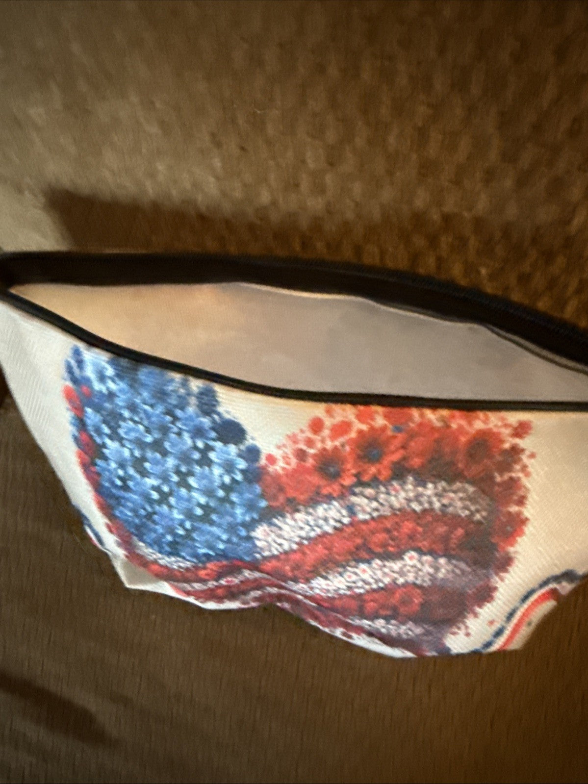 Patriotic Cosmetic Bag with Red, White & Blue Heart Design - Great for 4th of July